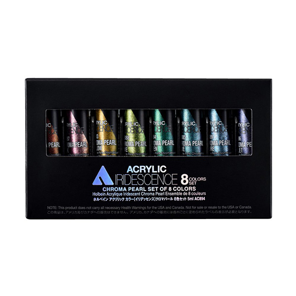 画材の専門店 ホルベイン アクリリック イリデッセンス クロマパール 5ml 8色セット: アクリル絵具 画材・額縁のオンラインショップ