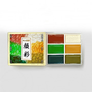 ナカガワ胡粉 鳳凰顔彩6色セット 翠